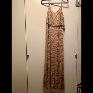 Adrianna Papell Art deco blouson beaded gown